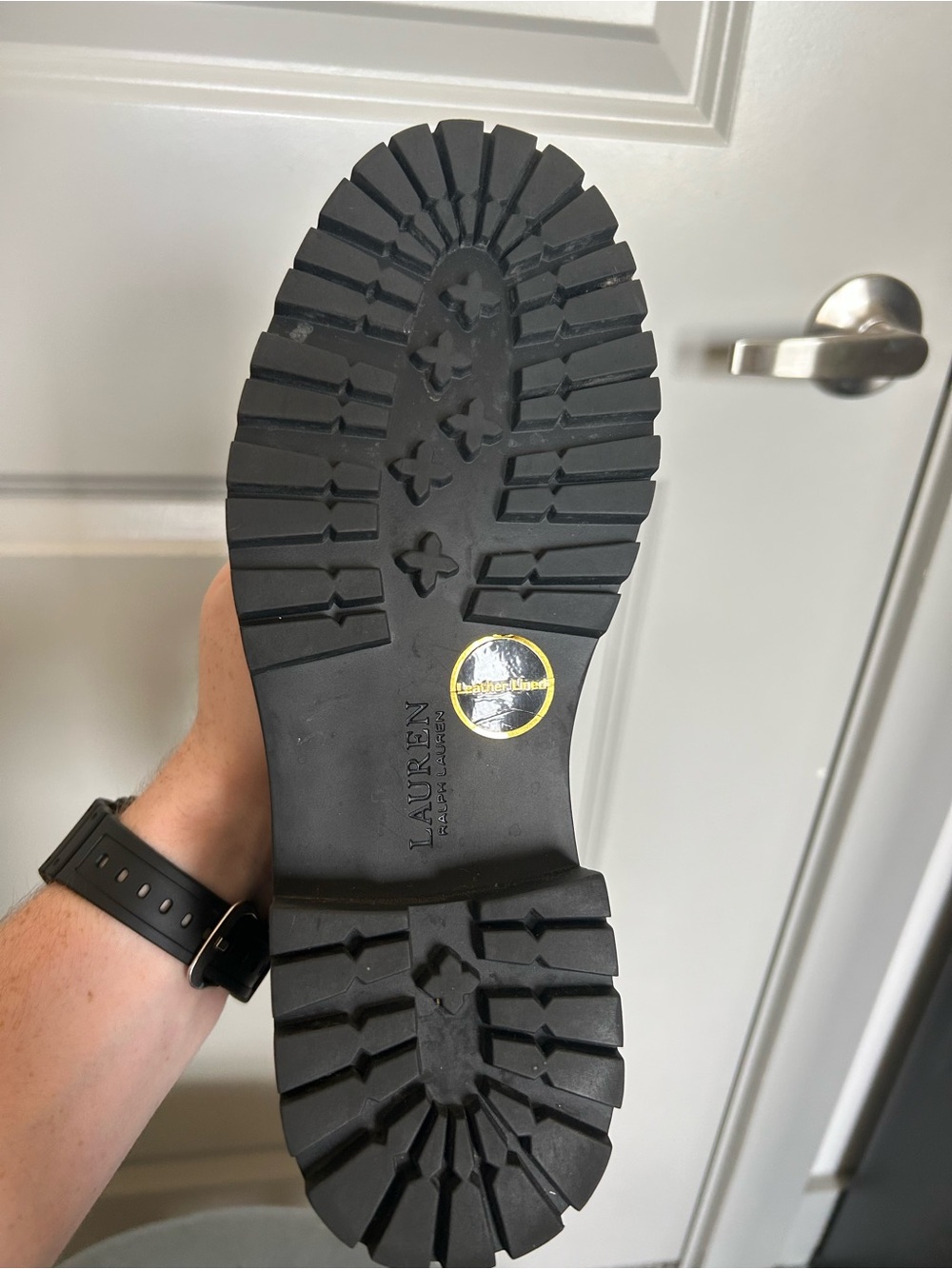 Lauren Ralph Lauren Womens Black Leather Chelsea boot - Picture 3 of 4